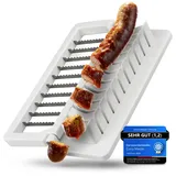 Currywurstschneider für Zuhause manuell Wurstschneider & Currywurst Schneider auch als Bratwurstschneider & Würstchen Schneider Wurstschneidemasc... - Weiß