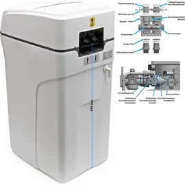 Naturewater Wasserenthärtungsanlage 3000 l/h, automatische Enthärtungsanlage, Entkalkungsanlage mit Ionentauscher, Wasserenthärter mit 30 l Harztank