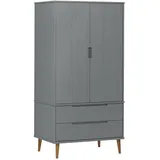 vidaXL Kleiderschrank Molde 90 x 175 x 55 cm Grau