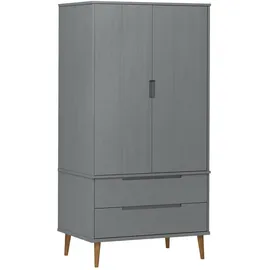 vidaXL Kleiderschrank Molde 90 x 175 x 55 cm Grau