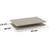 OTTO home Einlegeboden OTTO HOME "Zubehör für Schwebetürenschrank PAULLY", beige (leinenoptik hell), B:63cm H:1,6cm T:40cm, Holzwerkstoff, Einlegeböden, Einlegeboden, 2er-Set Breite 63 cm für Schwebetürenschränke der Serie »PAULLY«