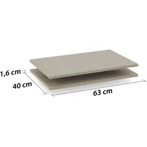 OTTO home Einlegeboden OTTO HOME "Zubehör für Schwebetürenschrank PAULLY", beige (leinenoptik hell), B:63cm H:1,6cm T:40cm, Holzwerkstoff, Einlegeböden, Einlegeboden, 2er-Set Breite 63 cm für Schwebetürenschränke der Serie »PAULLY«