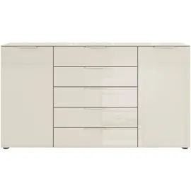 Rauch Kombikommode 180 x 99 x 42 cm Beige / Glas Beige (Champagner)