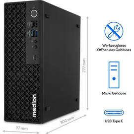 Medion Mini-PC Picoworx T80 III 2023 16 GB RAM 1000 GB SSD Win 11