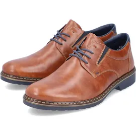 Rieker Herren Schnürschuh elegant Halbschuh extra weit Stretch 16505, Größe:44 EU, Farbe:Braun - Braun Größe 44
