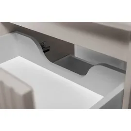 Rodan | Waschbeckunterschrank - 120cm | Beige matt - Kaschmir-Töne | B/H/T 120/57/46cm | Beige Tischplatte, Badmöbel, Waschbecken Unterschränk - Beige