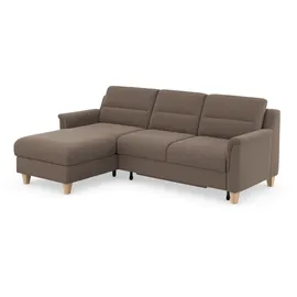 sit&more Ecksofa SIT & MORE "Farö L-Form", grau (taupe), B:234cm H:90cm T:168cm, Sofas, Ecksofa, inklusive Federkern, wahlweise mit Bettfunktion und Bettkasten
