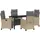 vidaXL Garten Essgruppe 5 pcs Beige Poly-Rattan