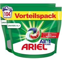 1x Ariel Waschmittel Pods All-in-1, 104 Waschladungen, Strahlend Rein