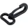 Basic Nature Karabiner Drehbar 25 mm Schwarz