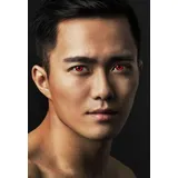 aricona Kontaktlinsen Sharingan Mangekyou Cosplay, Naruto Madara - Farbige Kontaktlinsen ohne Stärke für Karneval, Fasching, Motto-Partys und Halloween Kostüme, 2 Stück