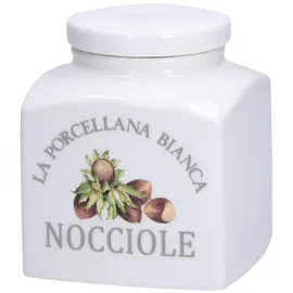 La Porcellana Bianca Haselnussdose / Vorratsdose Weiß 9,5 x 9,5 x 11,5 cm 0,5 l