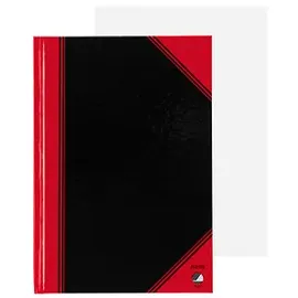 Bantex Notizbuch Chinakladde DIN A5 blanko, schwarz/rot Hardcover 192 Seiten, 1 St.