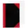 Bantex Notizbuch Chinakladde DIN A5 blanko, schwarz/rot Hardcover 192 Seiten, 1 St.