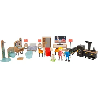 Legler small foot 11742 - Puppenhaus-Möbel-Set Modern, 31 Teile