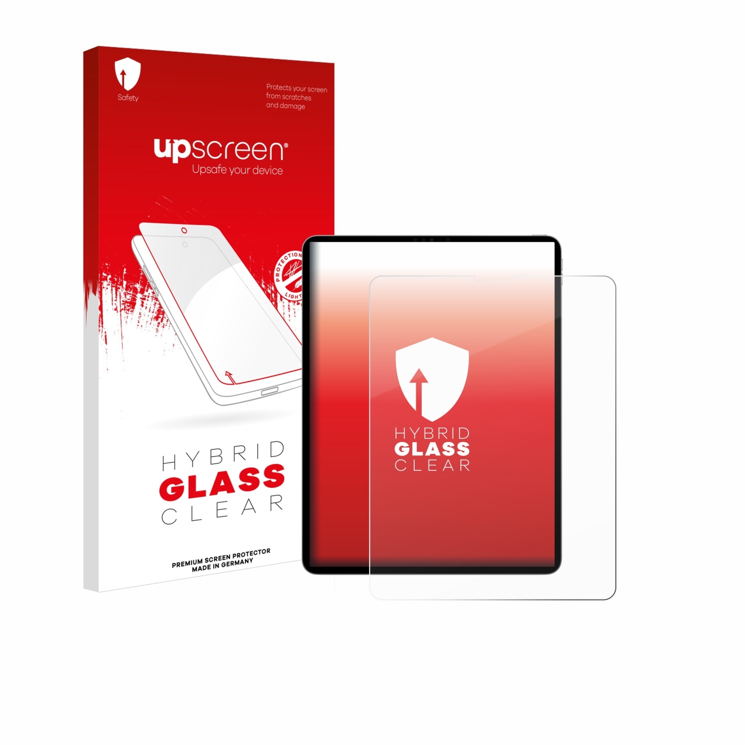 upscreen Hybrid Glass Clear Premium Panzerglasfolie für Apple iPad Pro 12.9" 2022 (6. Gen.)