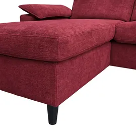 Mendler Eckcouch Stoff 3-Sitzer Rot