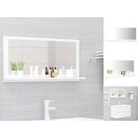 VidaXL Badspiegel Hochglanz-Weiß 80x10,5x37 cm Holzwerkstoff