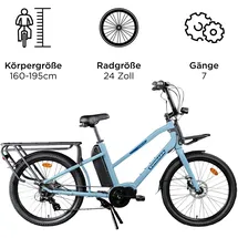 Zündapp Longtail M400 24 Zoll RH 160-195 cm blau