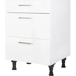 Kochfeldumbauschrank NOBILIA ""elements", vormontiert", weiß (alpinweiß), B:60cm H:87cm T:58,3cm, Schränke, Breite 60cm