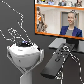 j5create JVU368-N 360°-AI-gesteuerte-Webcam mit Freisprecheinrichtung (2.10 Mpx), Webcam with Speakerphone