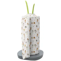 Intirilife Halterung für Küchenrollen in Blatt-Optik - Küchenrollenständer, freistehend, rutschfest, 32.5 cm