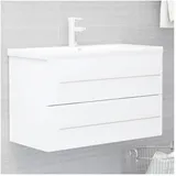 vidaXL Waschbeckenunterschrank 80 x 38,5 x 48 cm Weiß
