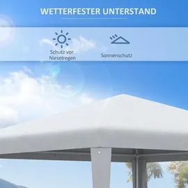 Outsunny Faltpavillon 2,7 x 2,7 m inkl. 0 Seitenteile Weiß