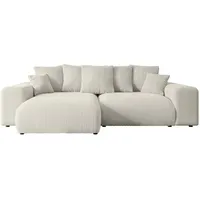 altdecor Ecksofa Cord 4-Sitzer Creme