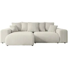 altdecor Ecksofa Cord 4-Sitzer Creme