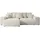 altdecor Ecksofa Cord 4-Sitzer Creme