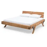 SalesFever Balkenbett im Vintage Finish - Natur