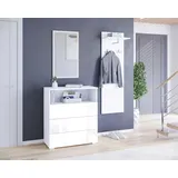 OTTO home PARIS/ TOKYO Garderoben-Set 140 x 35 x 130 cm weiß