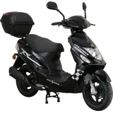 Alpha Motors CityLeader 50 ccm 2,72 PS 25 km/h Schwarz inkl. Topcase