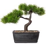 Creativ-green Kunstpflanze Bonsai Lärche in Zementschale