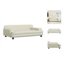 vidaXL Kindersofa Creme 90x53x30 cm Kunstleder