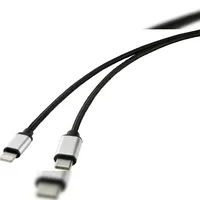 Renkforce USB-Kabel USB-C® Stecker, Apple Lightning Stecker 2.00m Schwarz RF-4353448