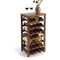Relaxdays Weinregal 94 x 47 x 26 cm Dunkelbraun