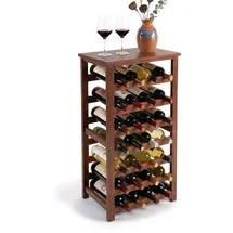 Relaxdays Weinregal 94 x 47 x 26 cm Dunkelbraun