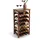 Relaxdays Weinregal 94 x 47 x 26 cm Dunkelbraun