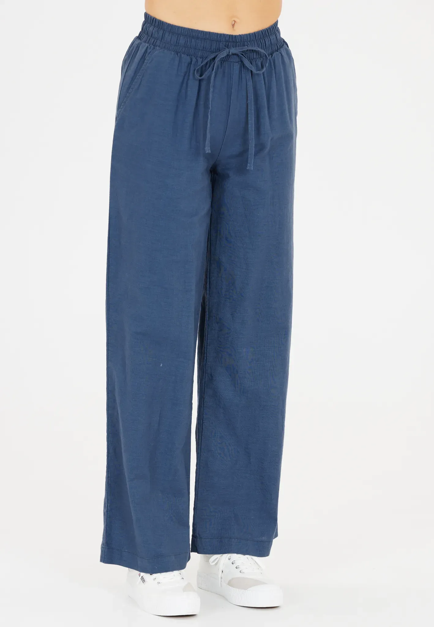 Stoffhose CRUZ "Jessy" Gr. 40, EURO-Größen, blau (darkblue, denim) Damen Hosen im luftigen Style