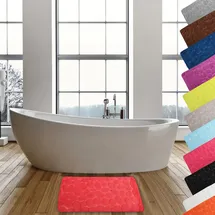 MSV Kieselstein Badematte Rot 80 x 50 cm