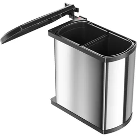Livingpoint24 Hailo Einbaumülleimer 2x8 l Schwarz