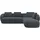 flexlux Eckcouch Polyester 3-Sitzer Schwarz