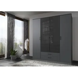 WIMEX Kleiderschrank Soest Graphit schwarz B/H/T: ca. 180x199x58 cm - Graphit, schwarz