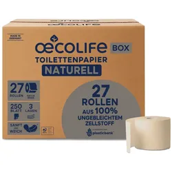 Toilettenpapier Box UNGEBLEICHT