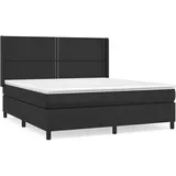 vidaXL Boxspringbett mit Matratze Schwarz 160x200 cm Kunstleder1466273