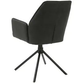byLIVING Esszimmerstuhl Blair 2er Set, Bezug anthrazit, schwarz