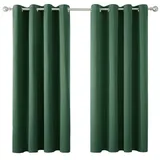 Deconovo Single Blackout Curtains Thermo-Verdunkelungsvorhänge für Schlafzimmer, Polyester, 140 x 260, 2