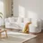 Vevor gebogenes modulares Sofa Sektionssofa (284 cm) mit 4 Kissen, übergroßer Loungesessel mit breiter, tiefer Sitzfläche, für Wohnzimmer Schlafzimmer Wohnung Büro, Schlafsofa Bodensofa Weiß